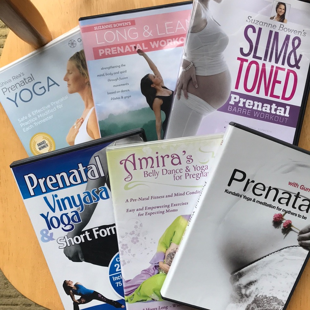 Prenatal yoga, belly dance, meditation DVDs